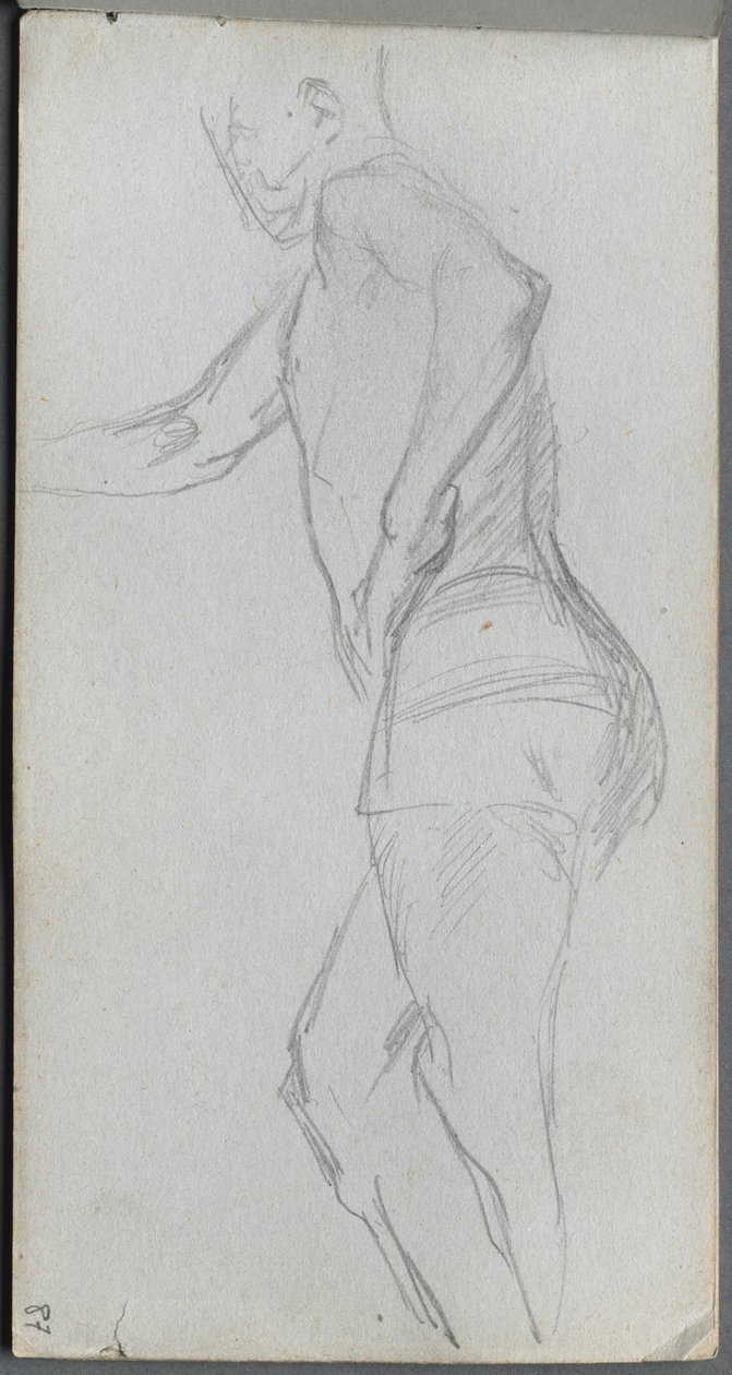 Skissbok, sid 87: Figurstudie av Ernest Meissonier