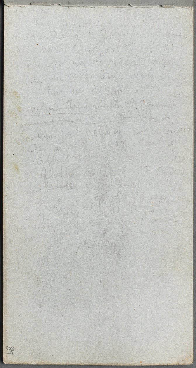 Skissbok, sid 89: Anteckningar. av Jean Louis Ernest Meissonier