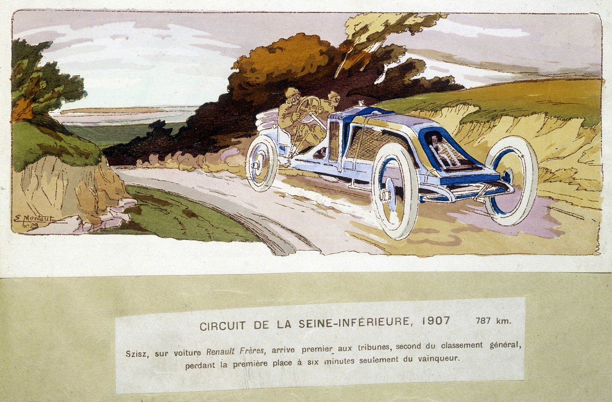 Circuit de la Seine-Inèrieure, Szisz med bil Renault Frères, kom etta på läktaren, tvåa i den allmänna klassificeringen, förlorade 1:a platsen bara sex minuter från vinnaren av Ernest Montaut