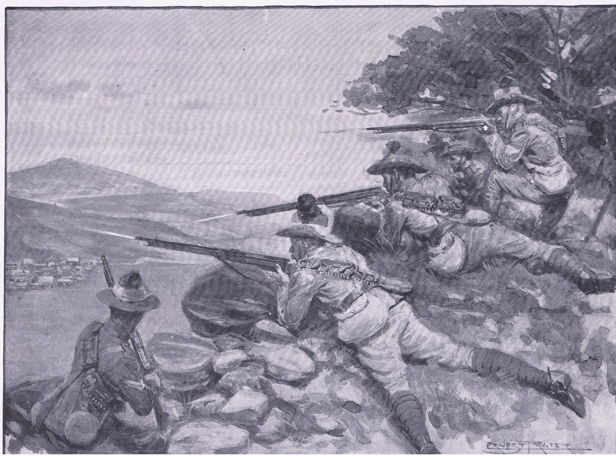 Ge dem en chans, från After Pretoria: The Guerilla War publicerad av Harmsworth Bros Limited, 1901 av Ernest Prater