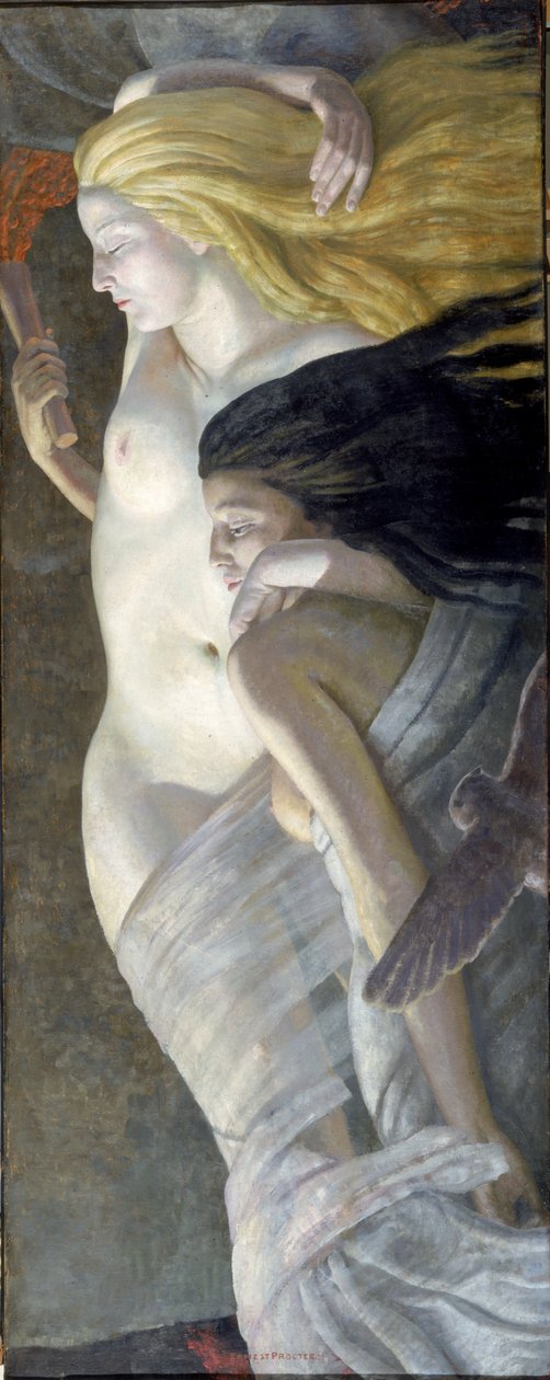 Natt och kväll, c.1930 av Ernest Procter