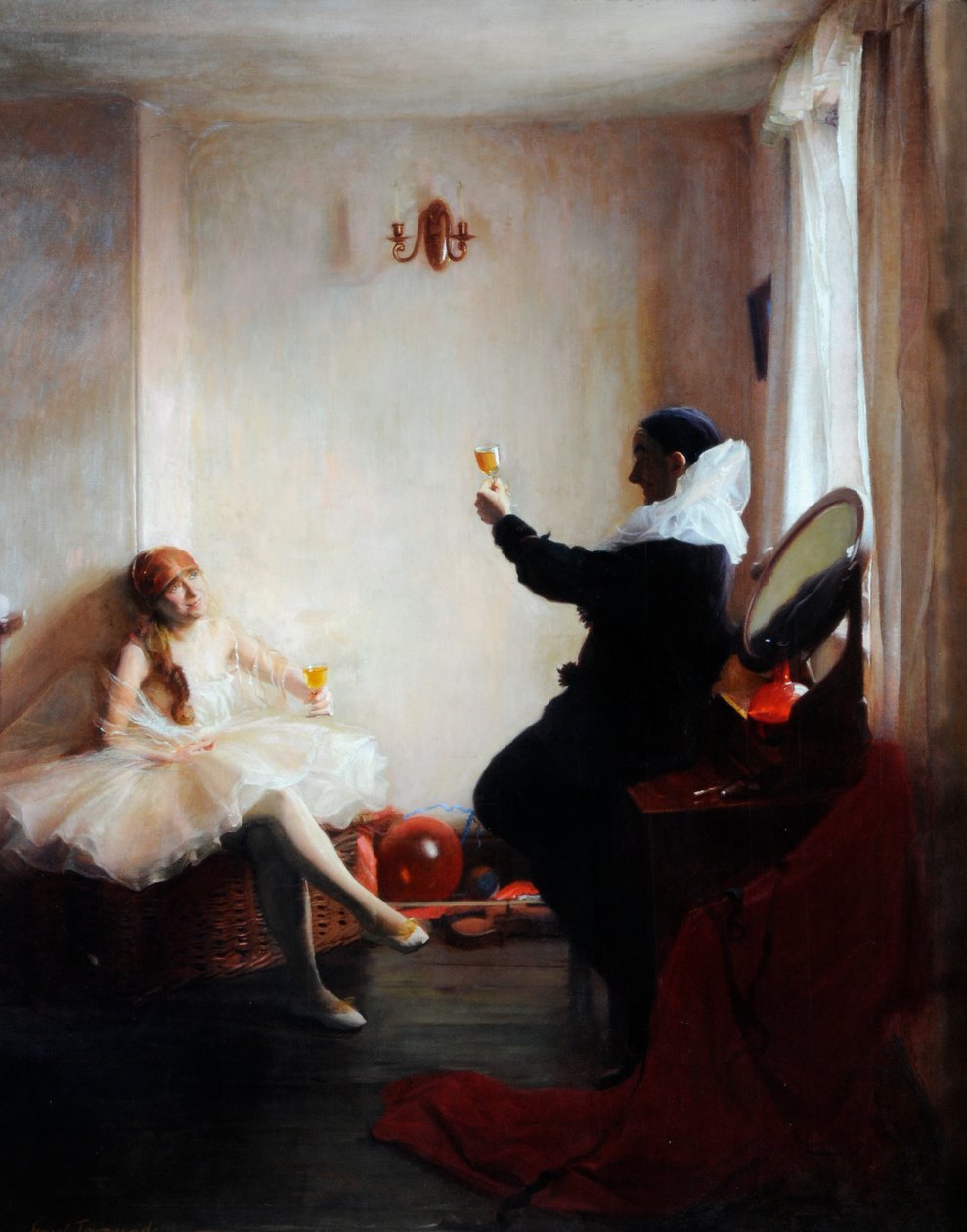 A Matinee Interval (olja på duk) av Ernest Townsend