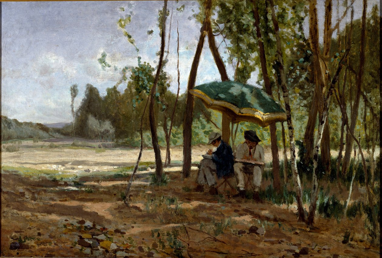 Målarnas målning av Ernesto Rayper (1840-1873) Genes Galleria d