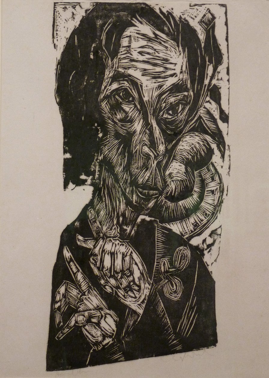  Kopf des Krankenn av Ernst Ludwig Kirchner