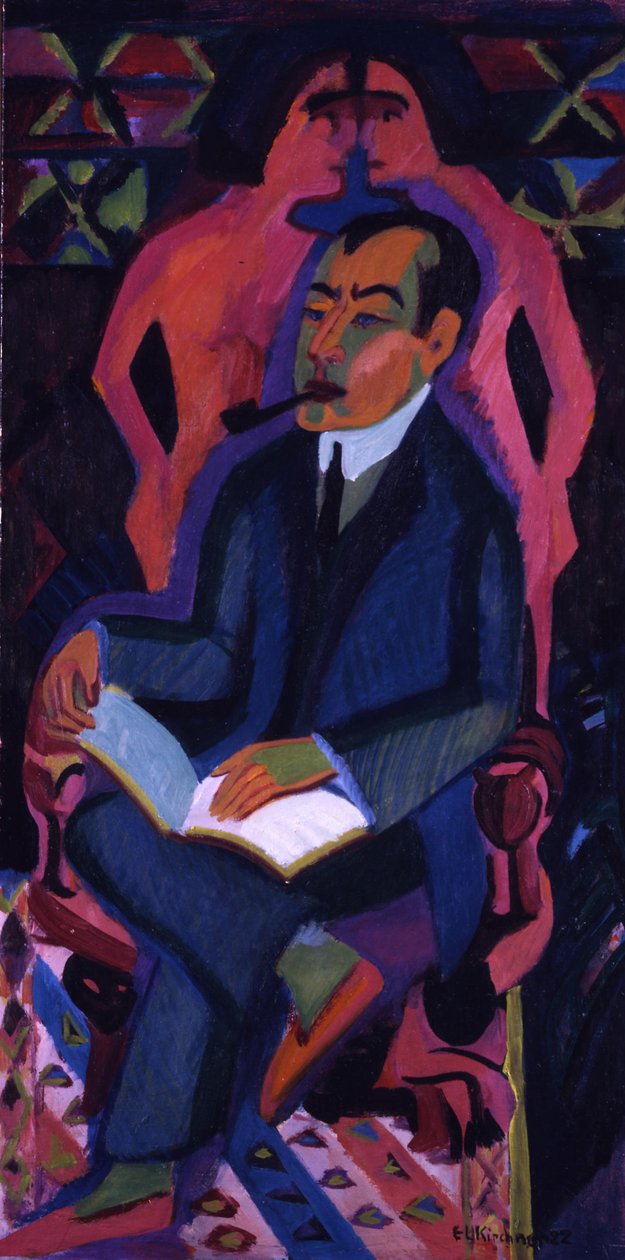  Portrait des Kunsthändlers Manfred Schames av Ernst Ludwig Kirchner