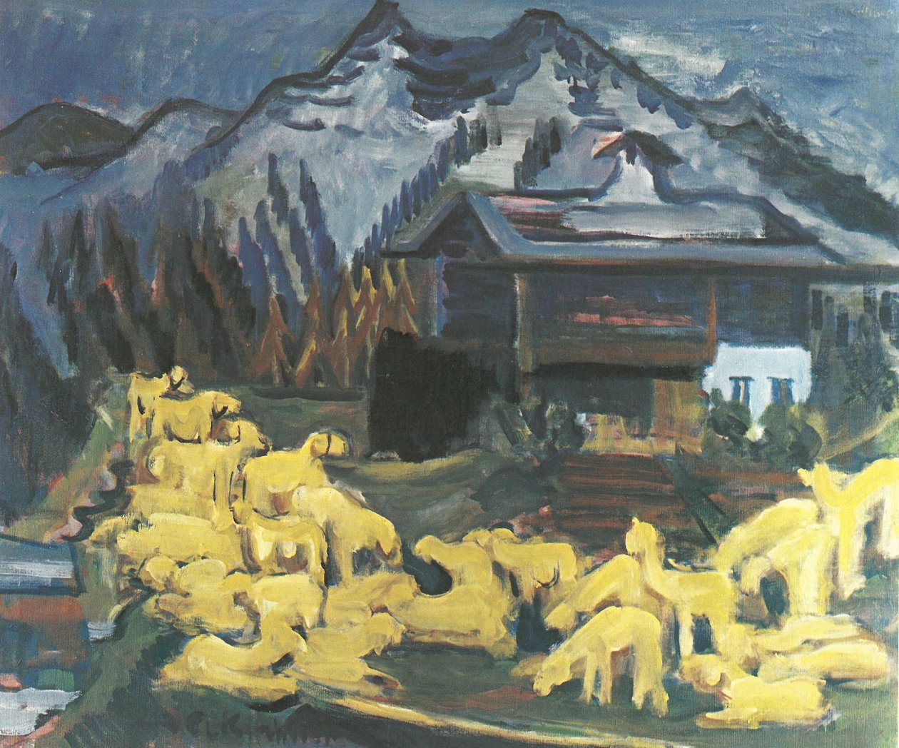  Fårflockar av Ernst Ludwig Kirchner