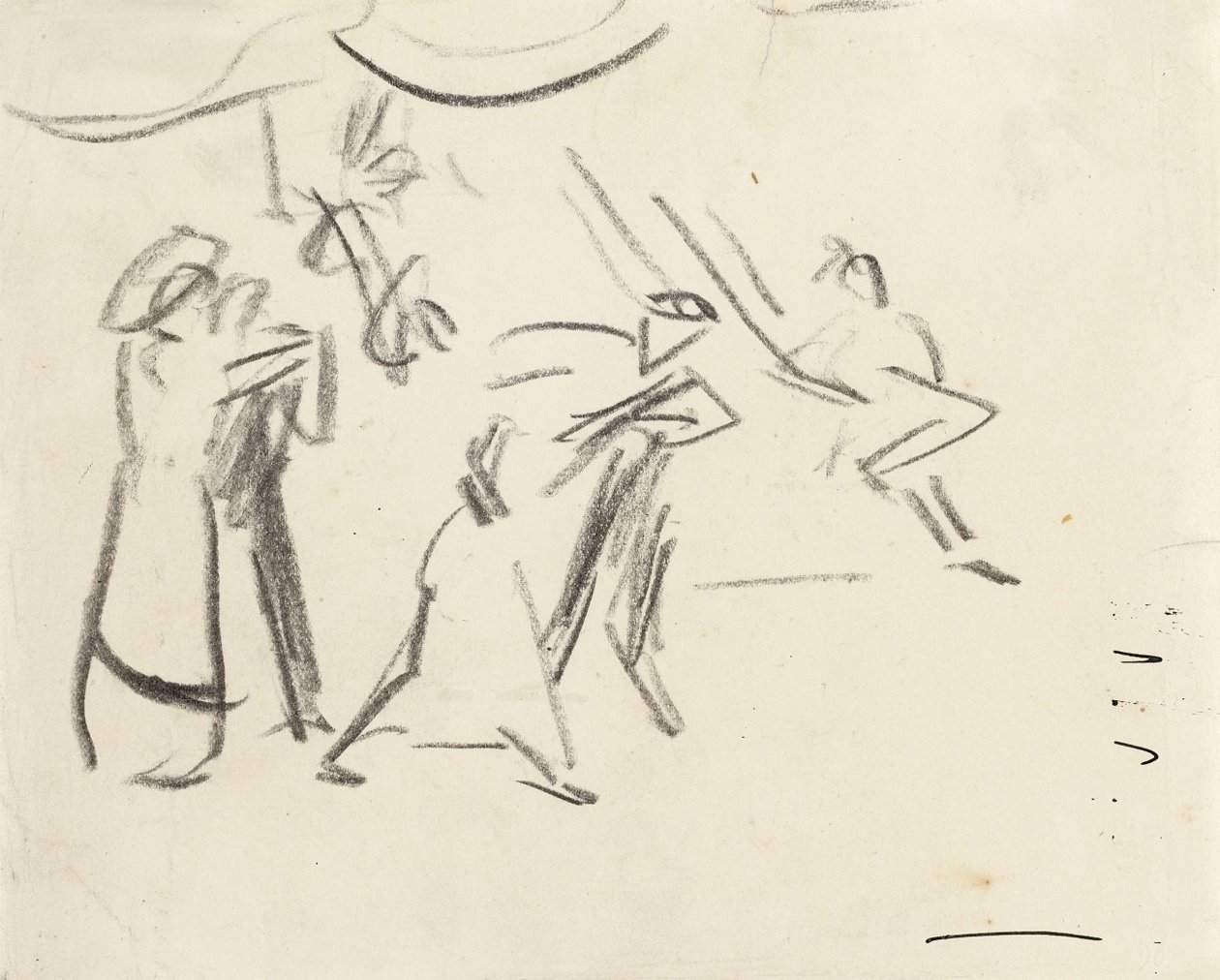  TANZSZENE TANZENDE IM ELDORADOn av Ernst Ludwig Kirchner
