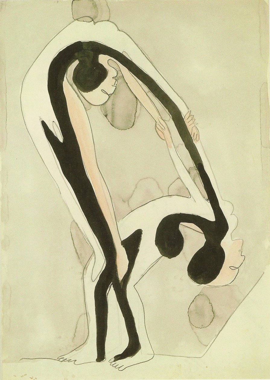 Akrobatenpaar av Ernst Ludwig Kirchner