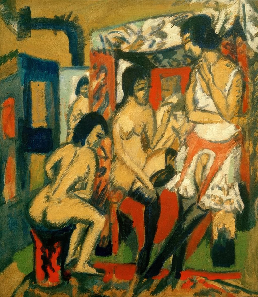 Nakenbilder i studion av Ernst Ludwig Kirchner