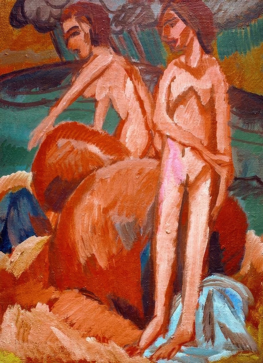 Badande vid havet av Ernst Ludwig Kirchner