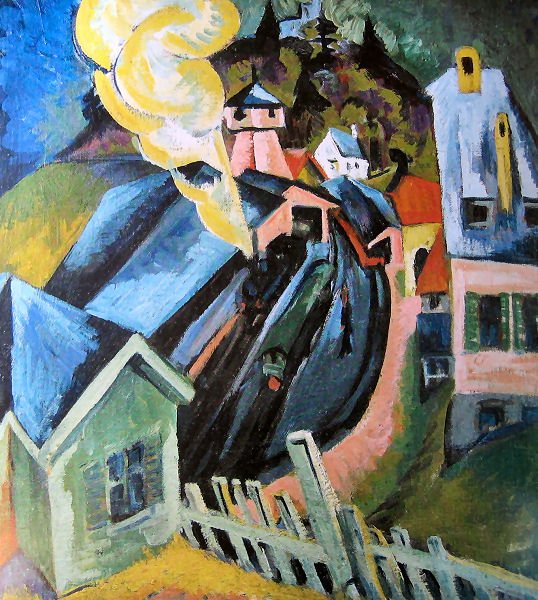 Bahnhof Königstein  av Ernst Ludwig Kirchner