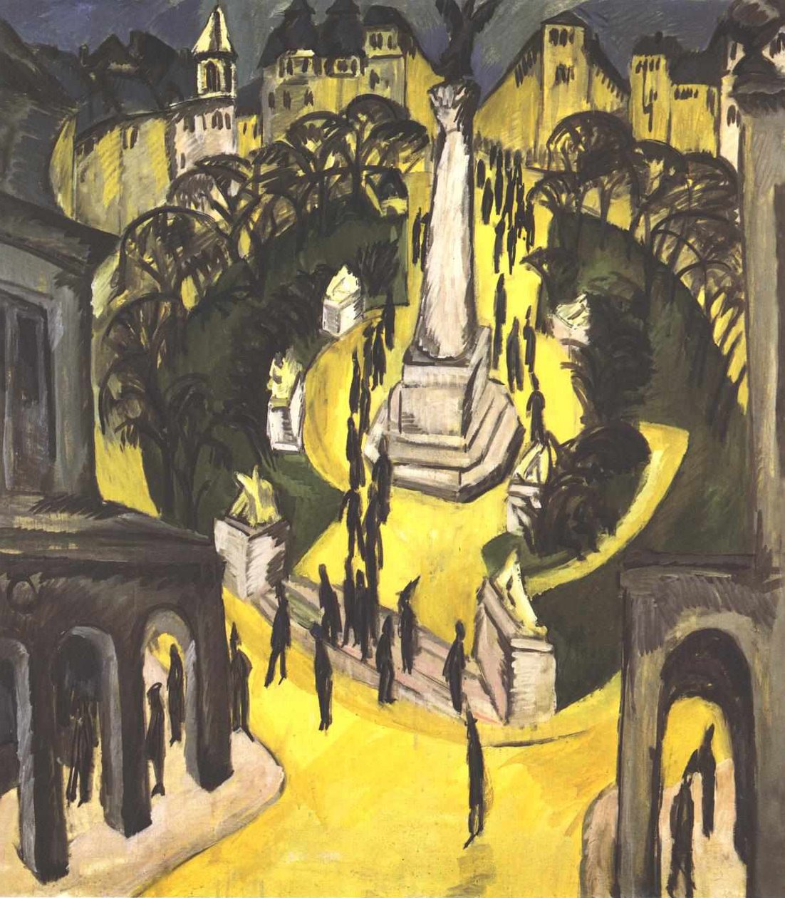 Belle Aliance Platz in Berlin av Ernst Ludwig Kirchner