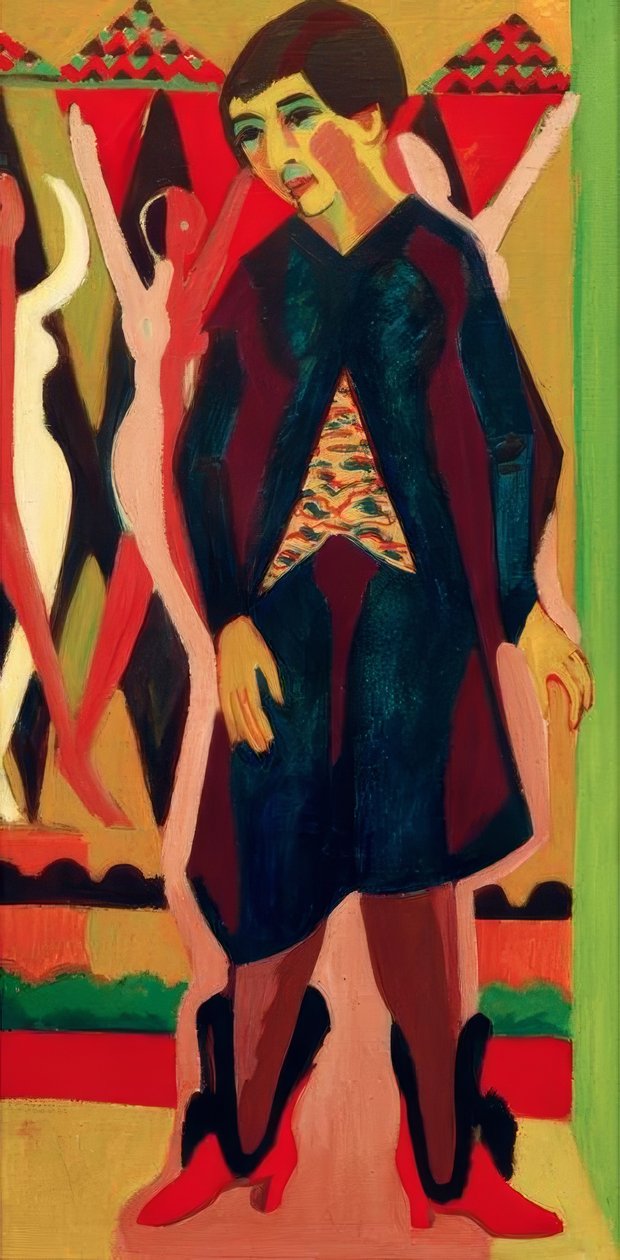Porträtt av Anna Müller av Ernst Ludwig Kirchner