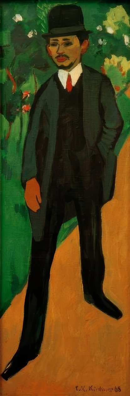 Porträtt av Erich Heckel av Ernst Ludwig Kirchner