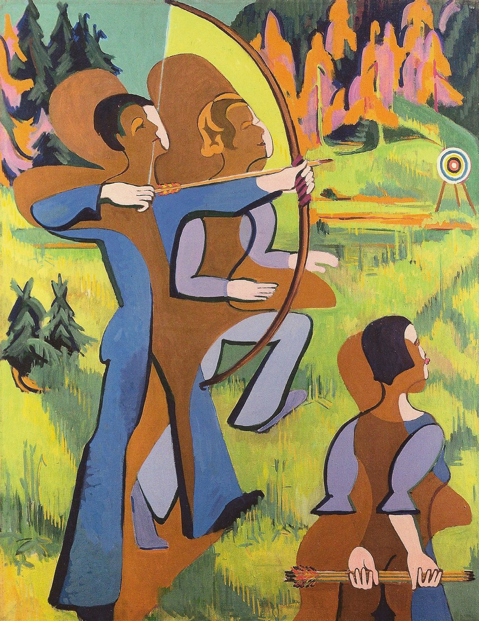 Bogenschützen  av Ernst Ludwig Kirchner