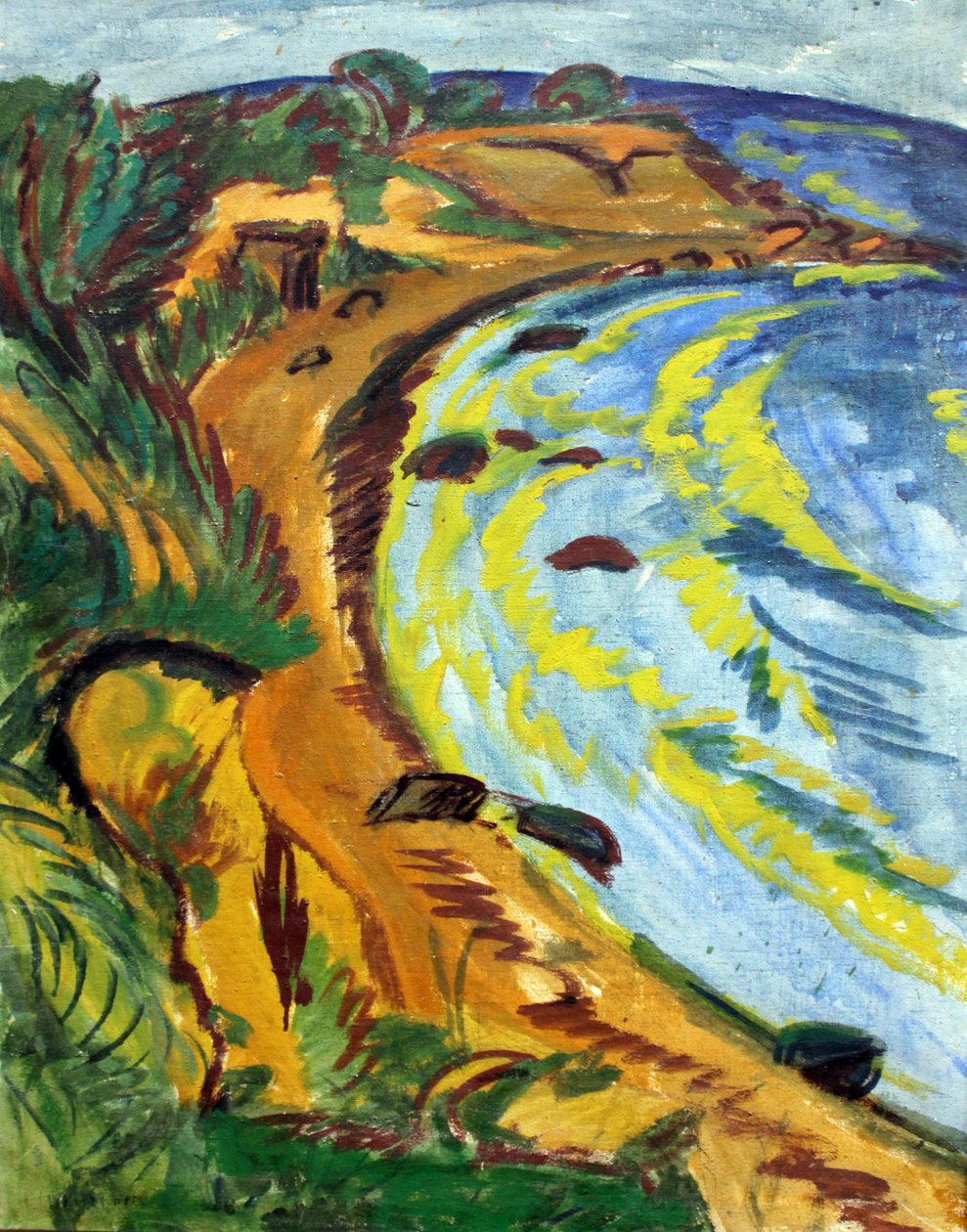 Bucht an der Fehmarnküste av Ernst Ludwig Kirchner