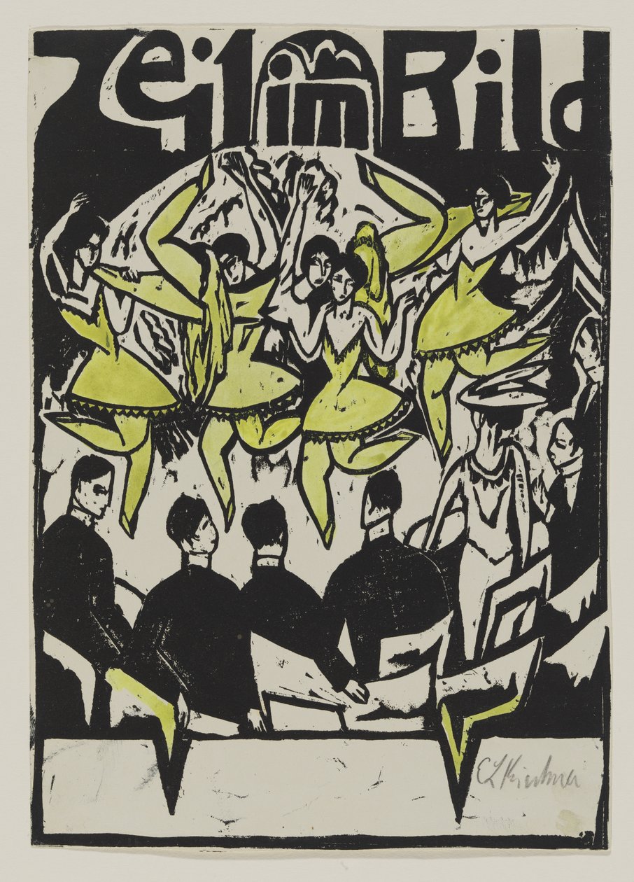 Dansere på ispaladset, 1912 swed av Ernst Ludwig Kirchner