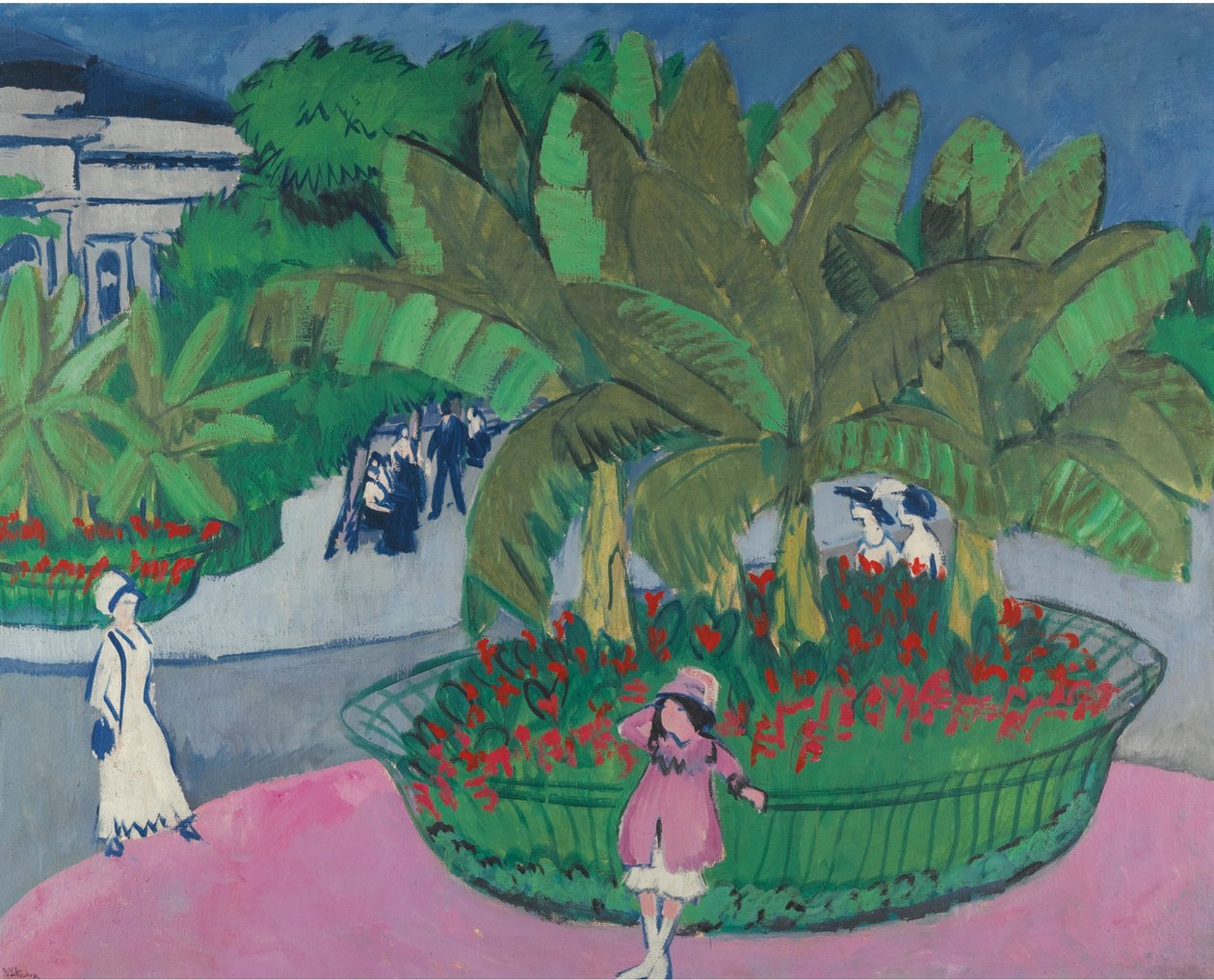 Das Boskett, Albertplatz in Dresden av Ernst Ludwig Kirchner