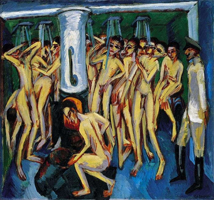 Das Soldatenbad av Ernst Ludwig Kirchner