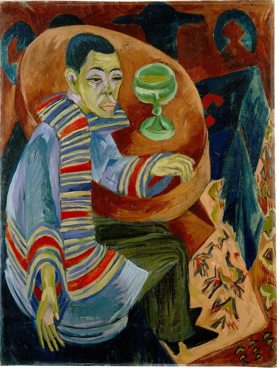 Der Trinker (Selbstbildnis) av Ernst Ludwig Kirchner