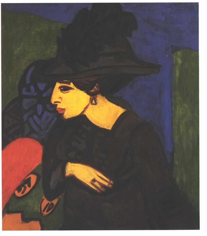 Dodo with a Feather Hat  av Ernst Ludwig Kirchner