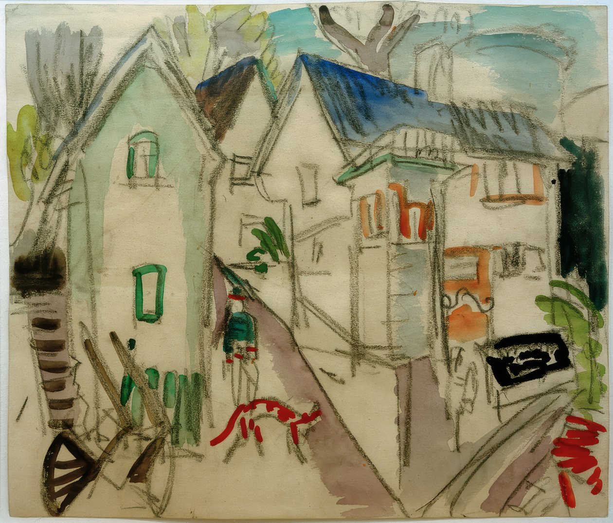 Bygata i Taunus i närheten av Königstein av Ernst Ludwig Kirchner