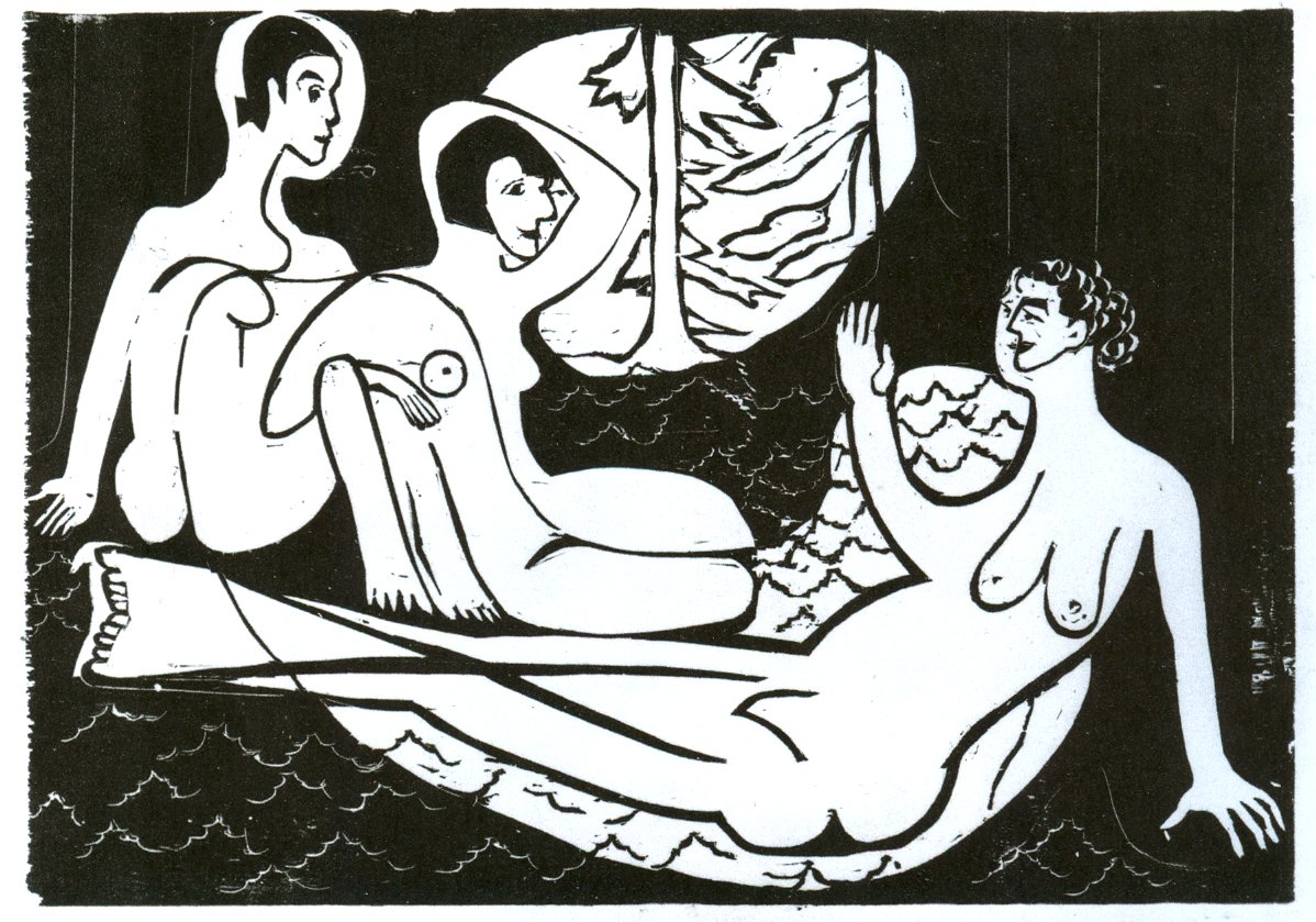 Drei Akte im Walde av Ernst Ludwig Kirchner