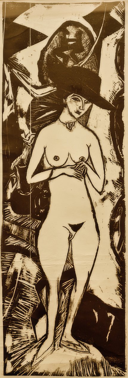 E.L.Kirchner, Naken med svart hatt av Ernst Ludwig Kirchner