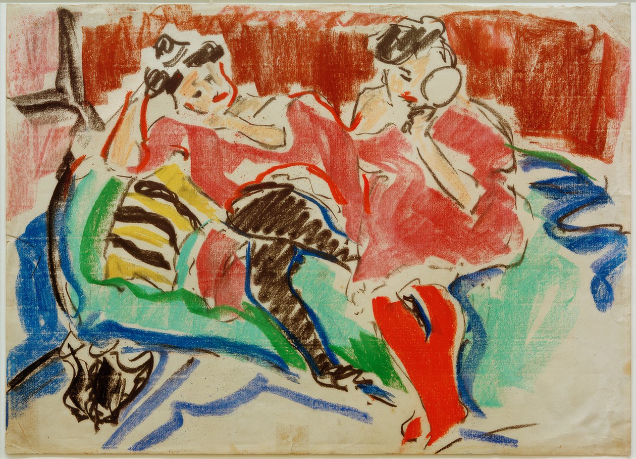 E.L. Kirchner, Två flickor på en soffa av Ernst Ludwig Kirchner