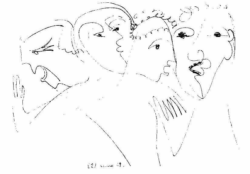 Erregte Köpfe av Ernst Ludwig Kirchner