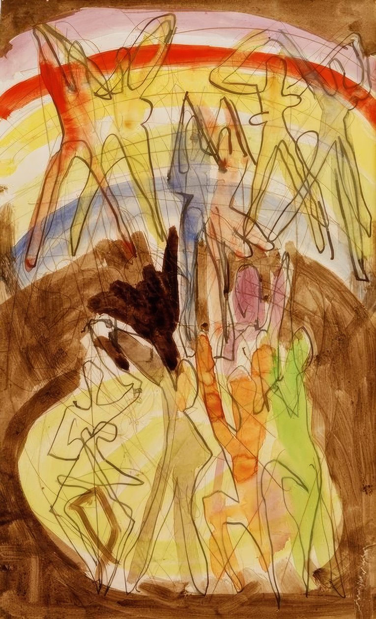 Färgdans (bakre vägg) av Ernst Ludwig Kirchner