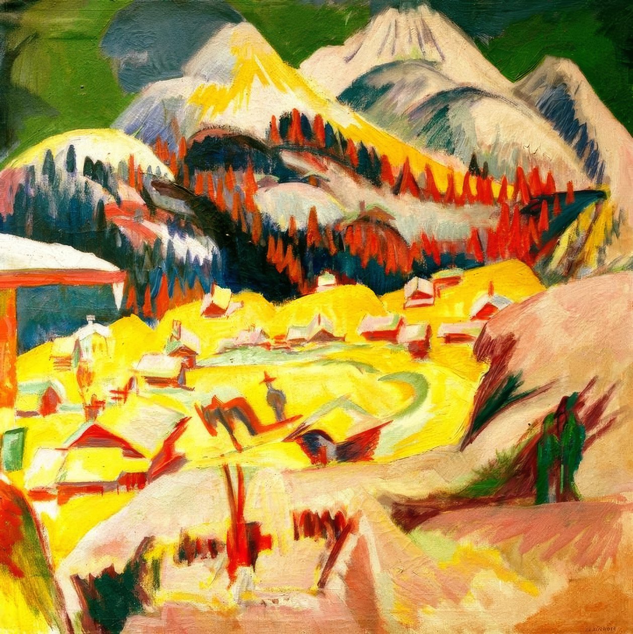 Frauenkirch im Winter av Ernst Ludwig Kirchner