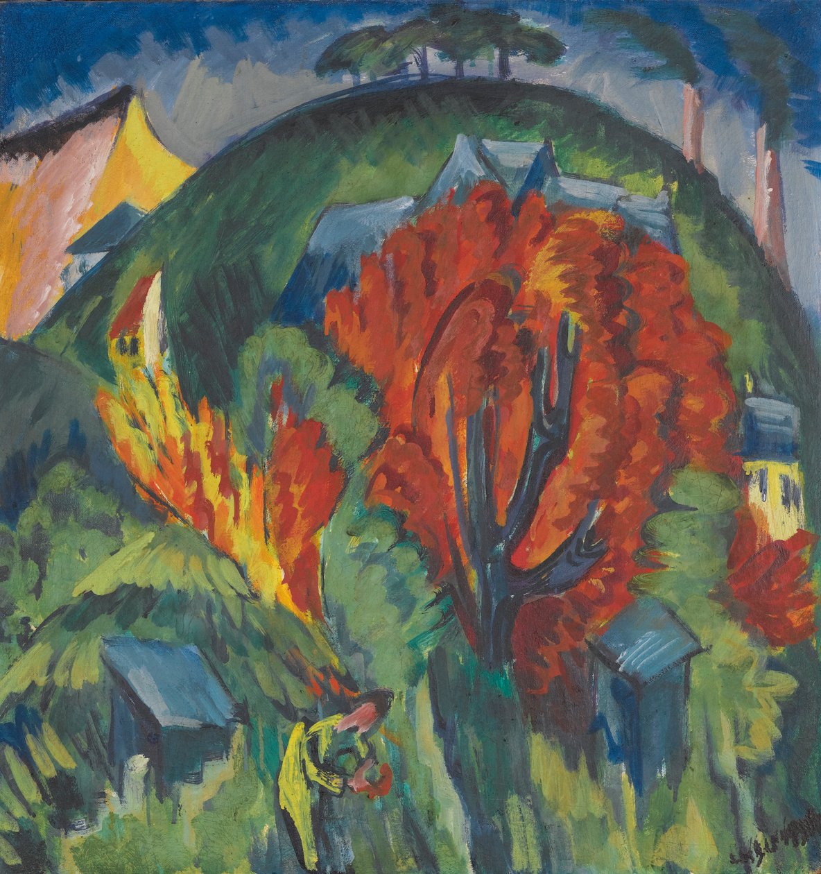 Galgenberg in Jena av Ernst Ludwig Kirchner