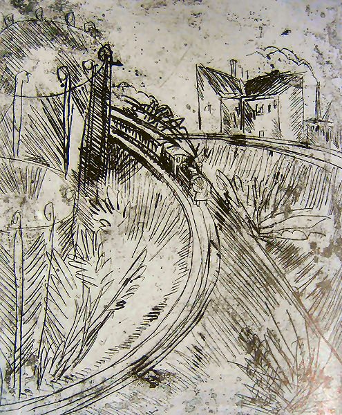 Gasometer in Schöneberg  av Ernst Ludwig Kirchner