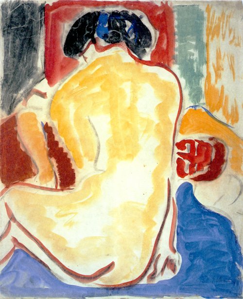 Gelber Rückenakt  av Ernst Ludwig Kirchner