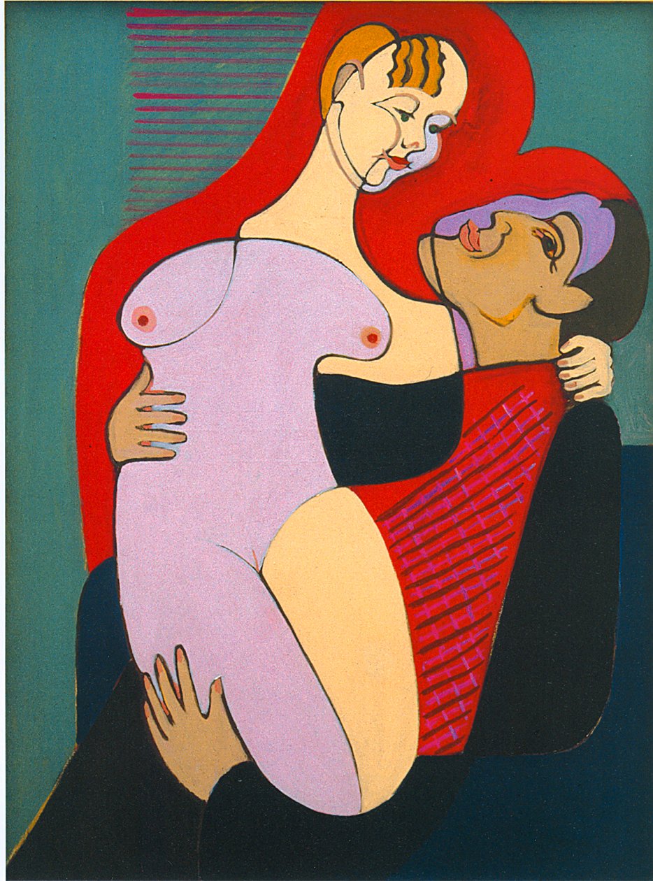 Großes Liebespaar  av Ernst Ludwig Kirchner