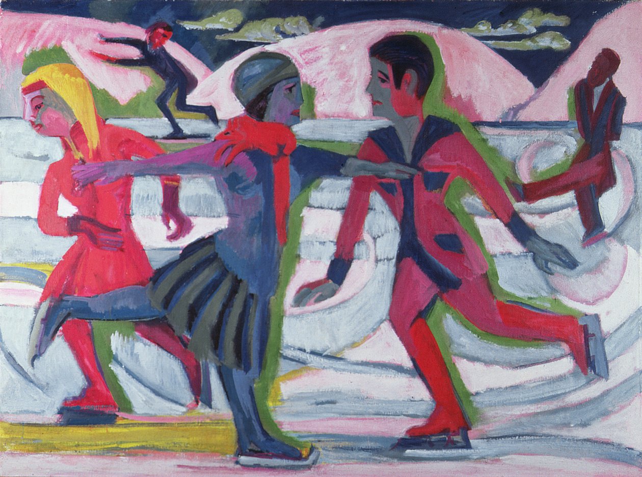 Skridskoåkare av Ernst Ludwig Kirchner