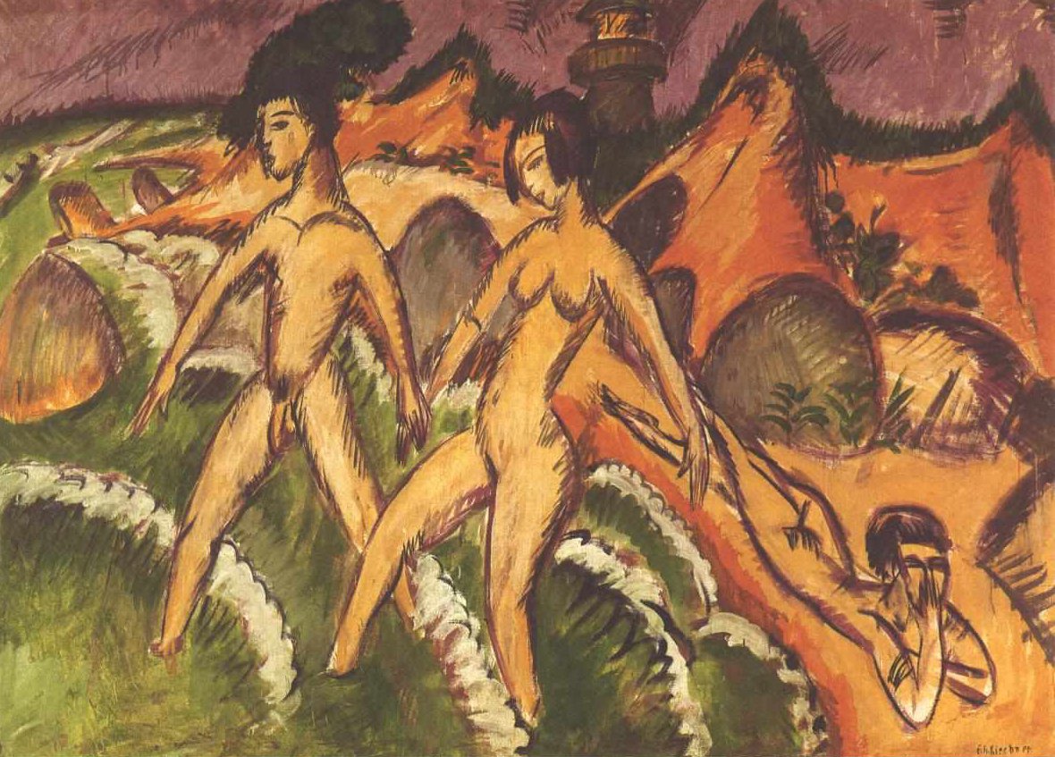 Ins Meer Schreitende av Ernst Ludwig Kirchner