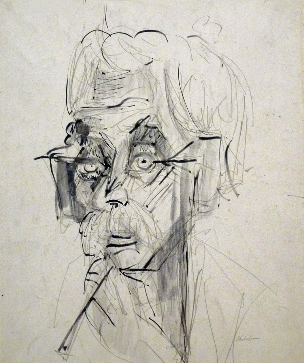Kopf eines alten Bauern av Ernst Ludwig Kirchner