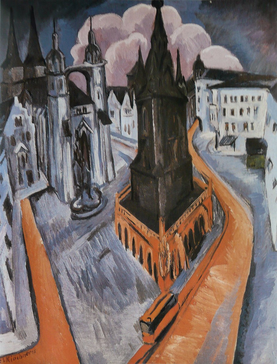 La Tour rouge av Ernst Ludwig Kirchner