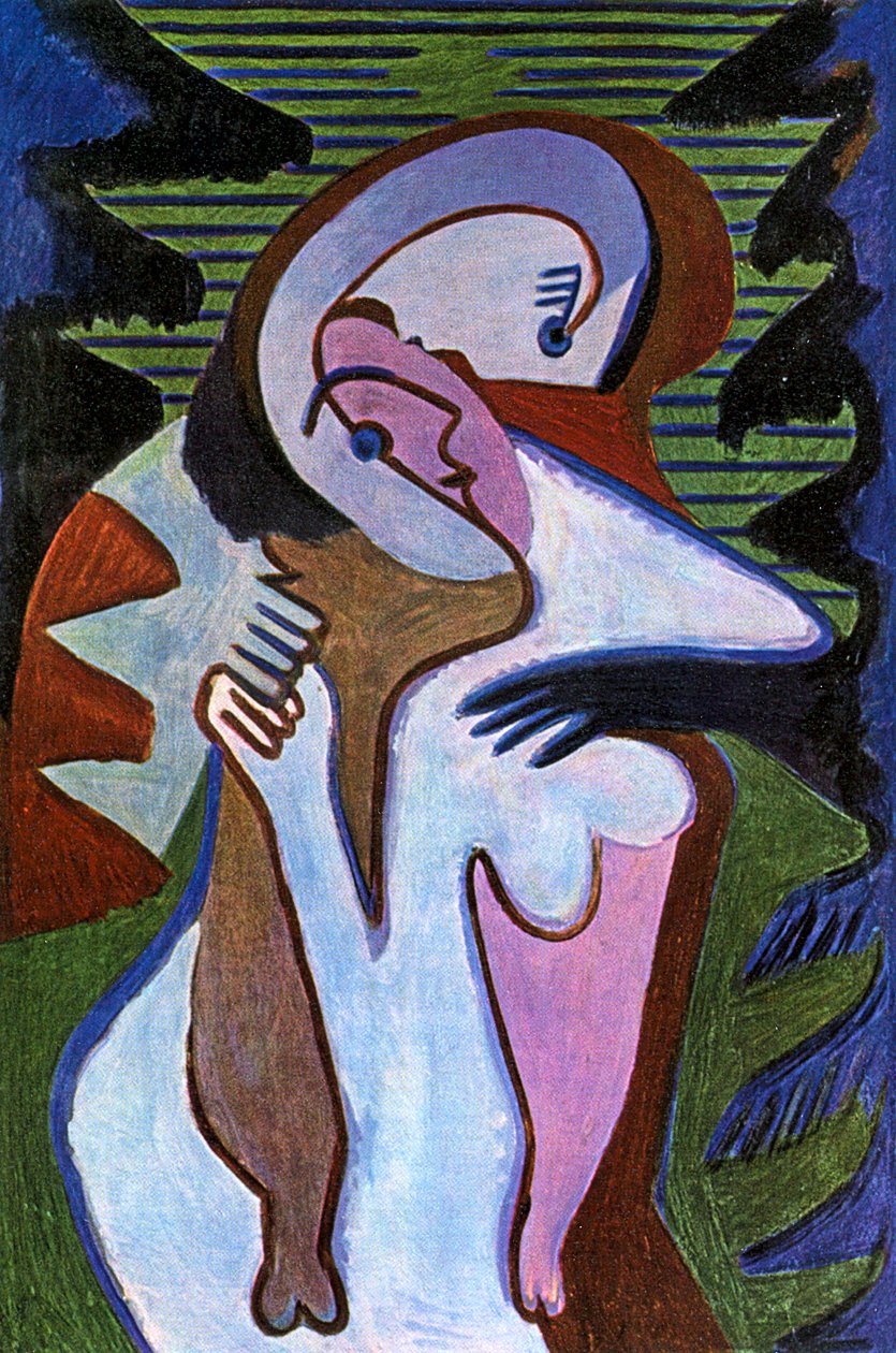 Liebespaar (Der Kuss) av Ernst Ludwig Kirchner