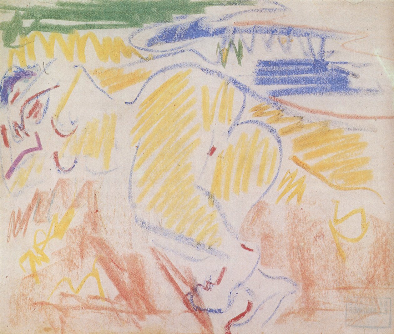 Liegender Akt av Ernst Ludwig Kirchner
