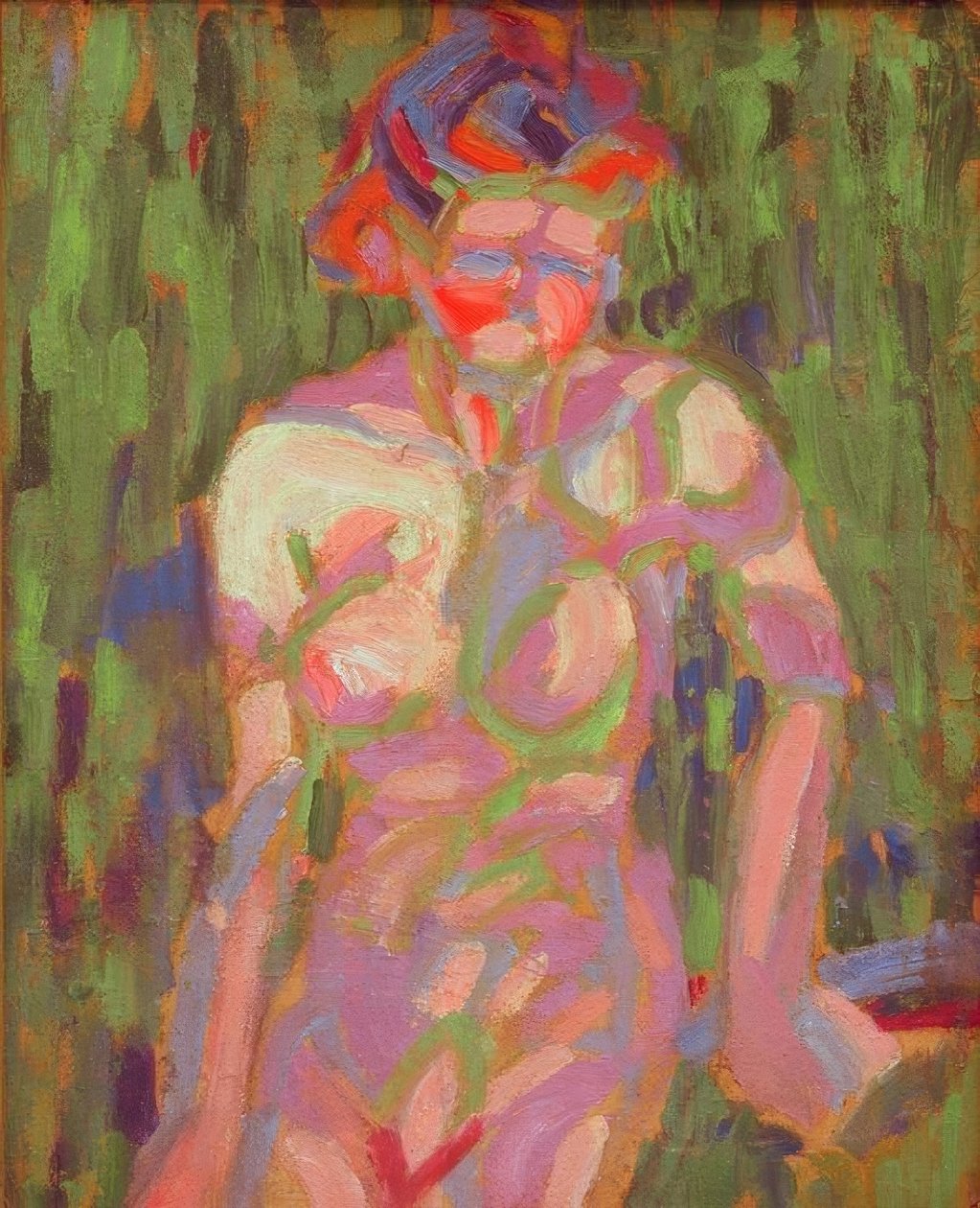 Naken flicka med grenskugga av Ernst Ludwig Kirchner