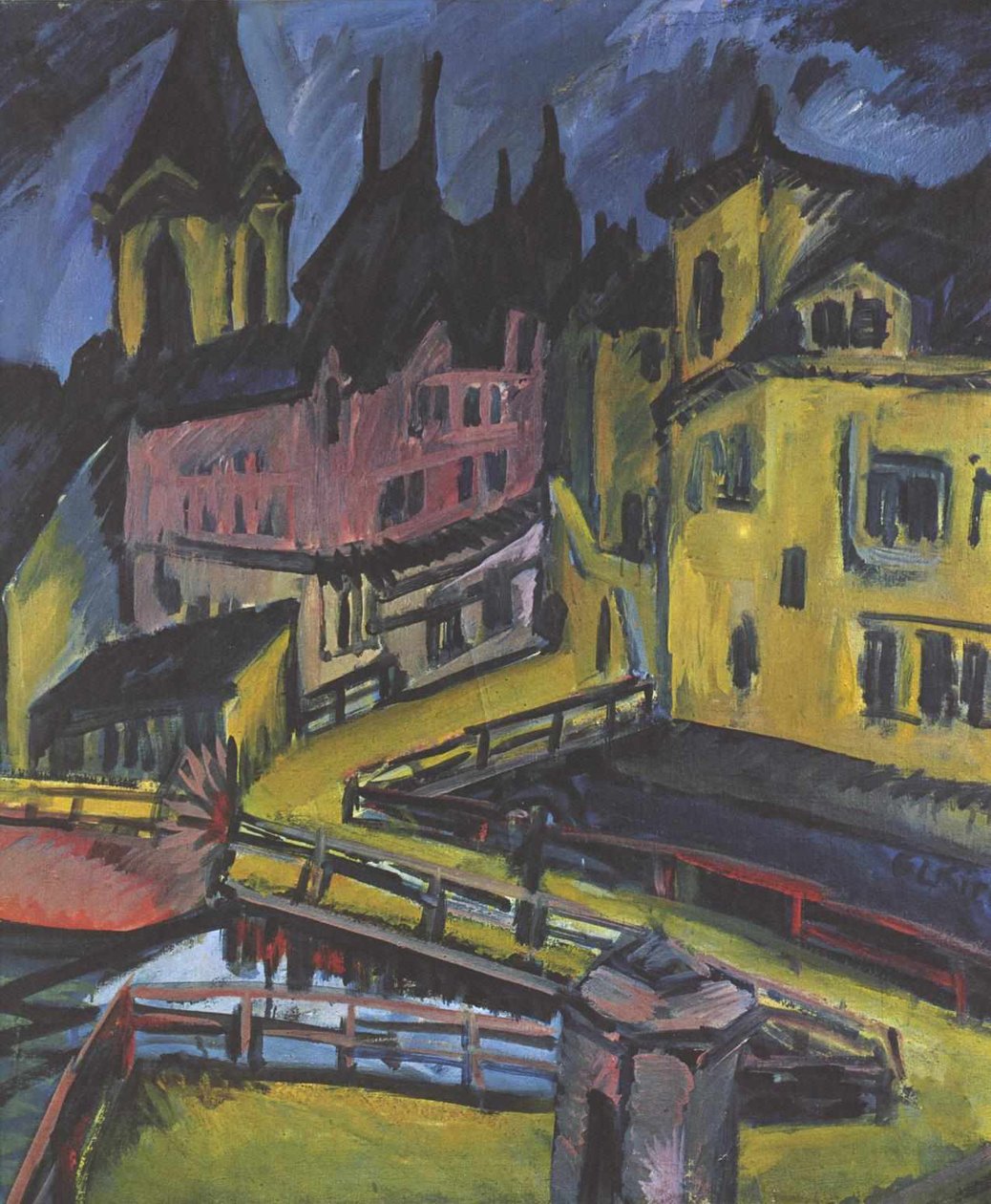 Pfortensteg Chemnitz av Ernst Ludwig Kirchner