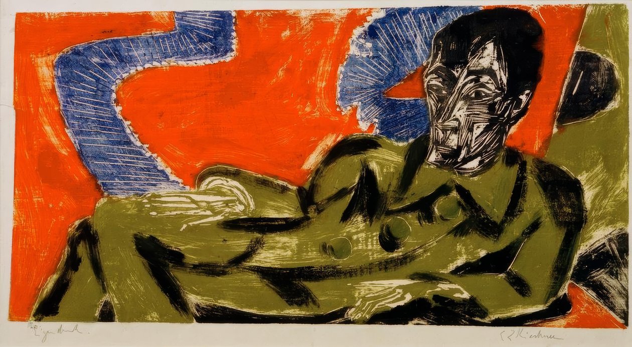 Porträtt Otto Mueller av Ernst Ludwig Kirchner