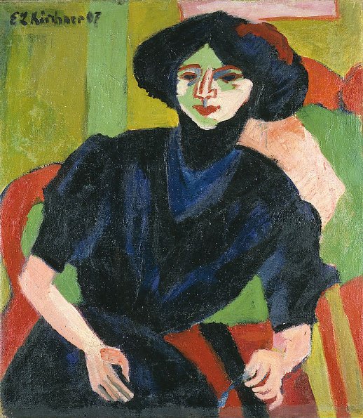 Portrait of a Woman av Ernst Ludwig Kirchner