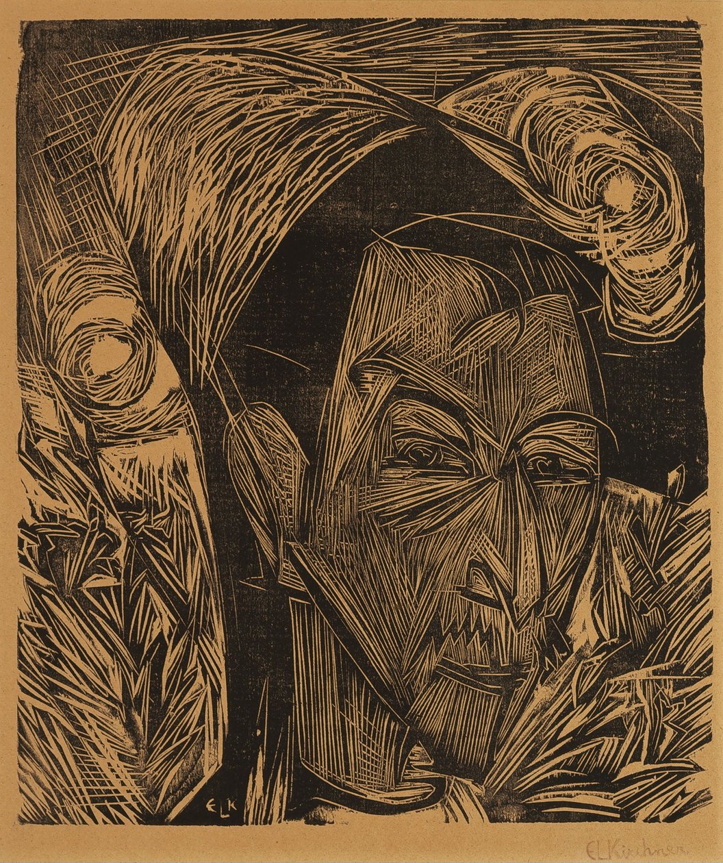 Porträt David Müller  av Ernst Ludwig Kirchner