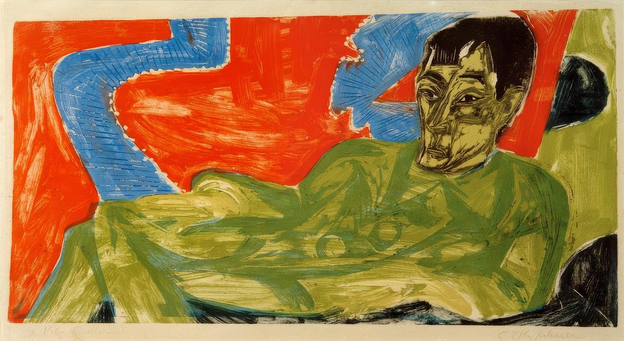 Porträtt av Otto Mueller av Ernst Ludwig Kirchner
