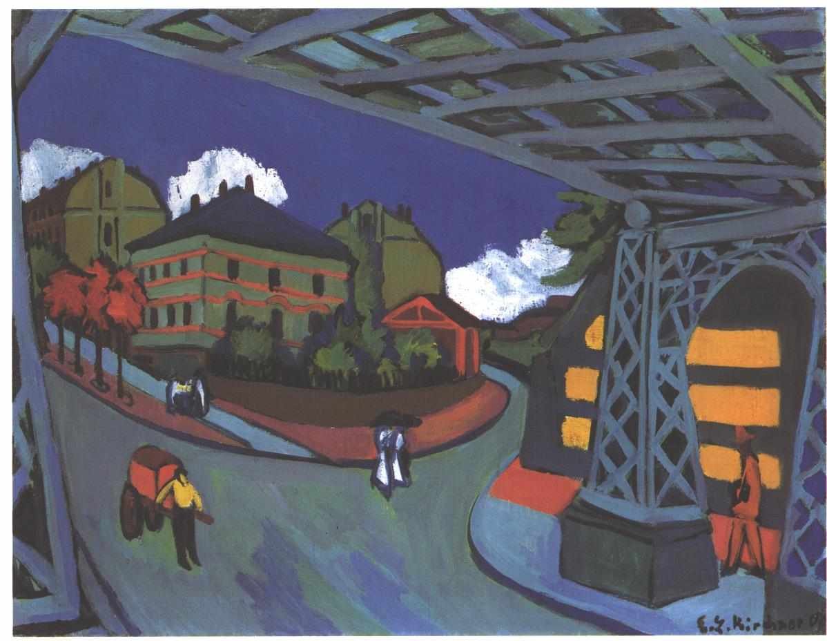 Railway underpass in Dresden av Ernst Ludwig Kirchner