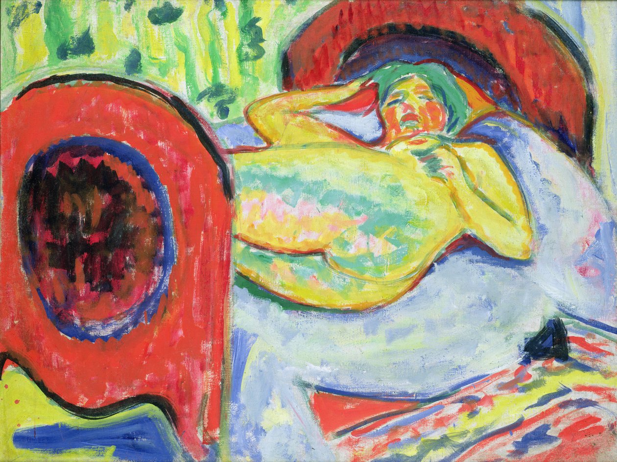 Liggande naken av Ernst Ludwig Kirchner